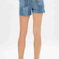 Judy Blue - Mid-rise Denim Snake Print Cut Off Shorts