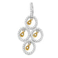 14K Two- Toned Gold 2/5 cttw Round Diamond Pendant Necklace (H-I, I1-I2)