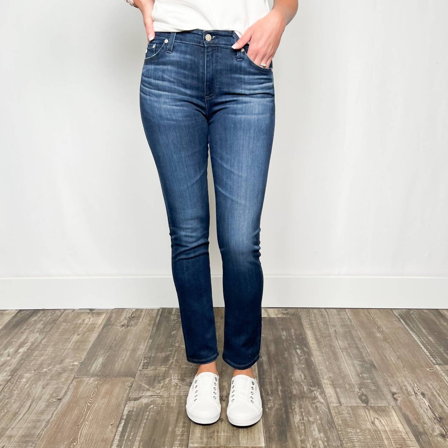 Ag Jeans - Mari Ag-ed™ Mid-rise Slim Straight Leg Denim