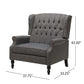 Dunham Contemporary Fabric Tufted Oversized Pushback Recliner