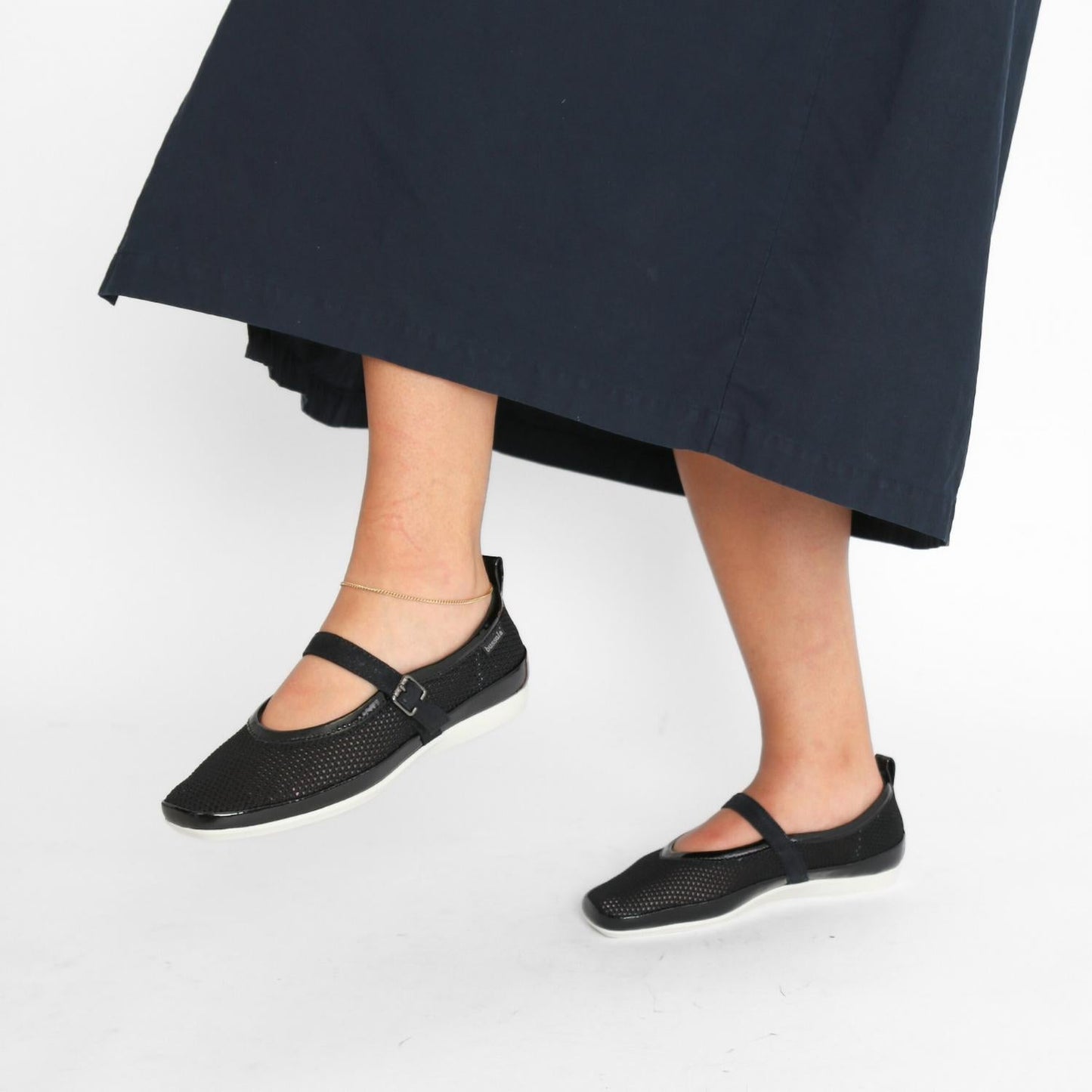 Bussola - Vanya Nero Knit Mesh Mary Jane