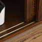 59 Inch Mid Century Modern Rattan TV Stand for 65 Inch TV