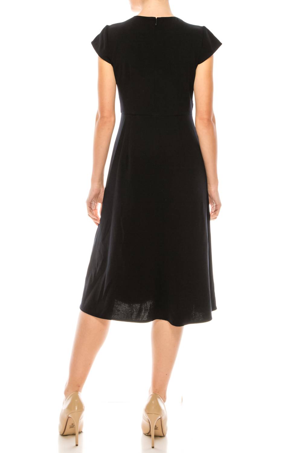 Donna Morgan - Cap Sleeve A-line Midi Dress