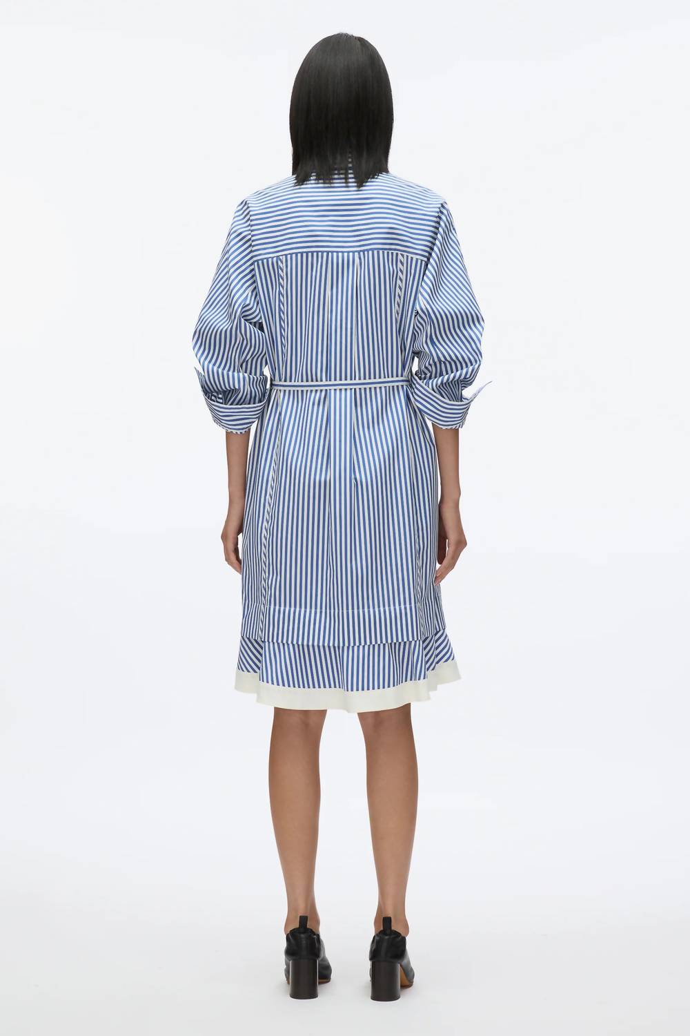 3.1 Phillip Lim - Striped Chiffon Cascade Shirt Dress