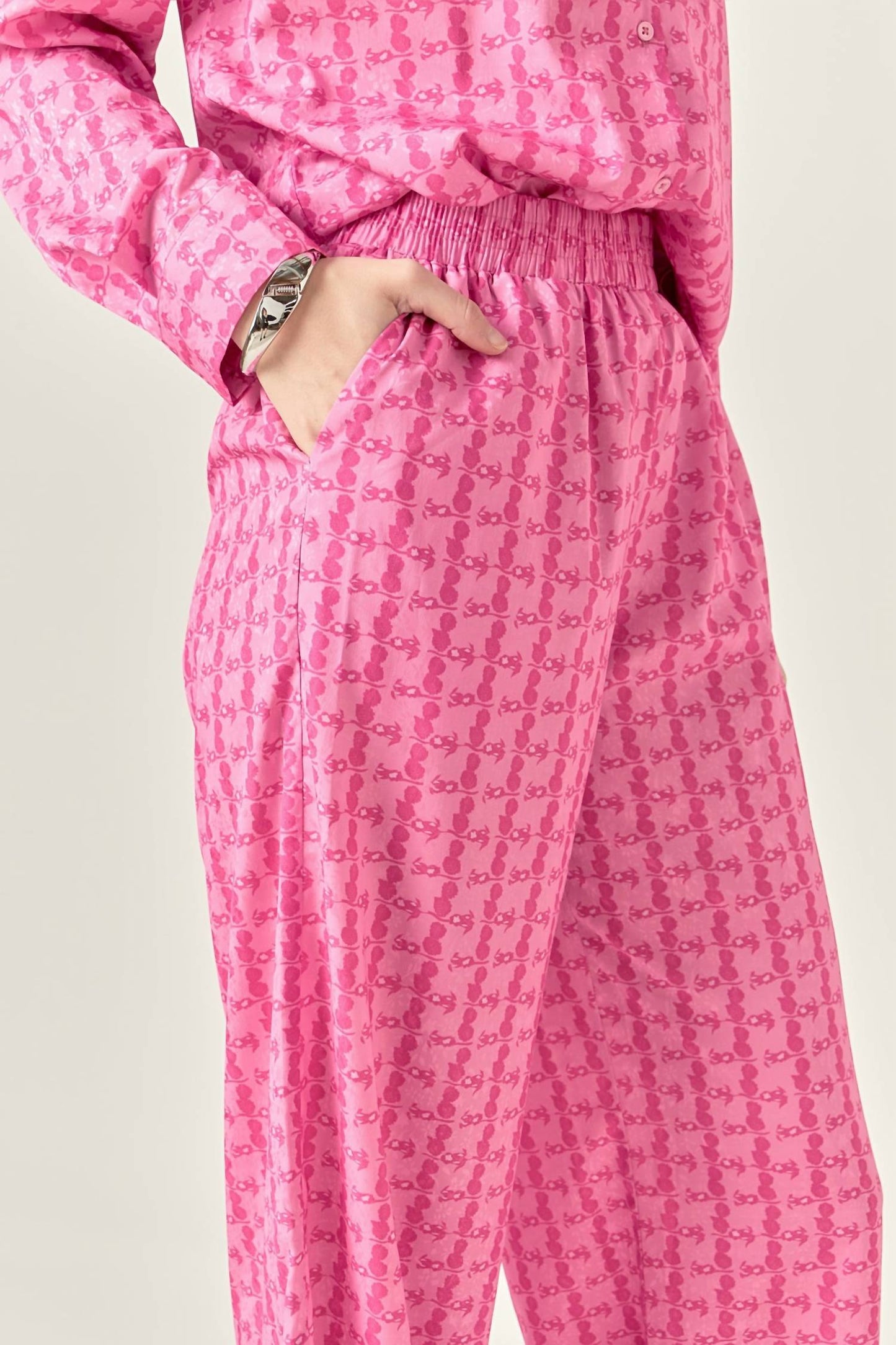 English Factory - Satin Printed Shirt & Pant Set