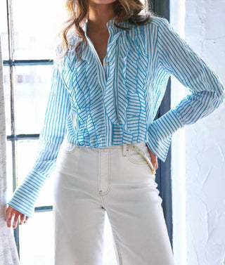 Finley - Raffele Ruffle Crop Shirt