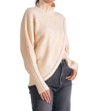 Elan - Criss Cross Mock Neck Sweater