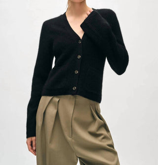 White + Warren - Cashmere Fluted Sleeve Cardigan