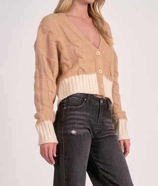 Elan - Logan Color Block Cardigan