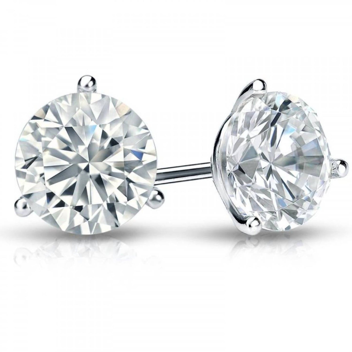 Diana M Jewels - 2.00 Cts Round Lab Stud Earrings