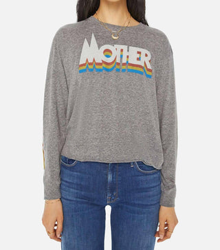 Mother - Long Sleeve Slouchy Cut Off Sweatshirt