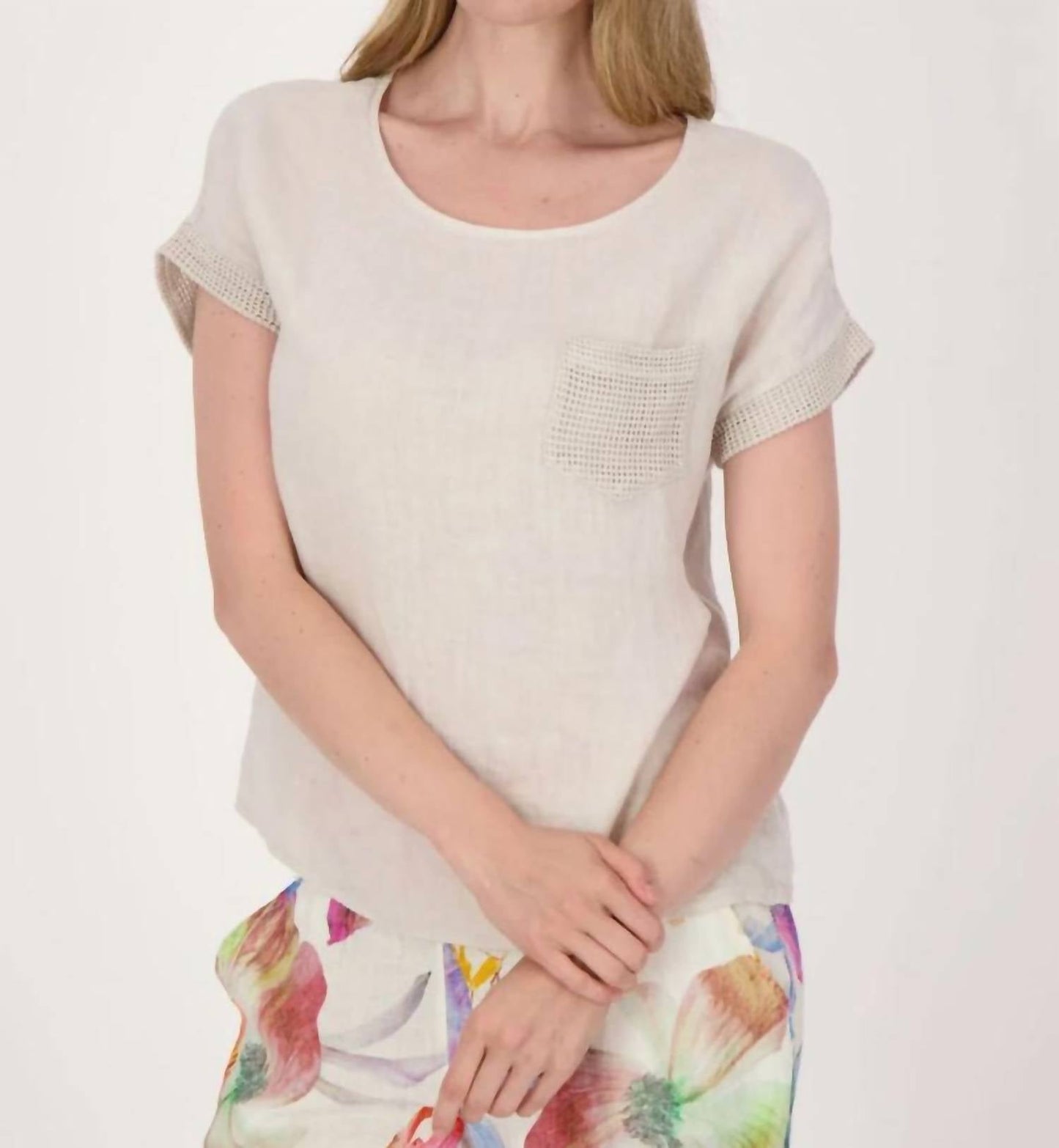 Spanner - Linen Pocket Top