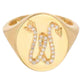 Adina Reyter - Women's Diamond Arrow Initial Signet Ring - W