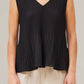 Grade & Gather - Pleated V-Neck Blouse