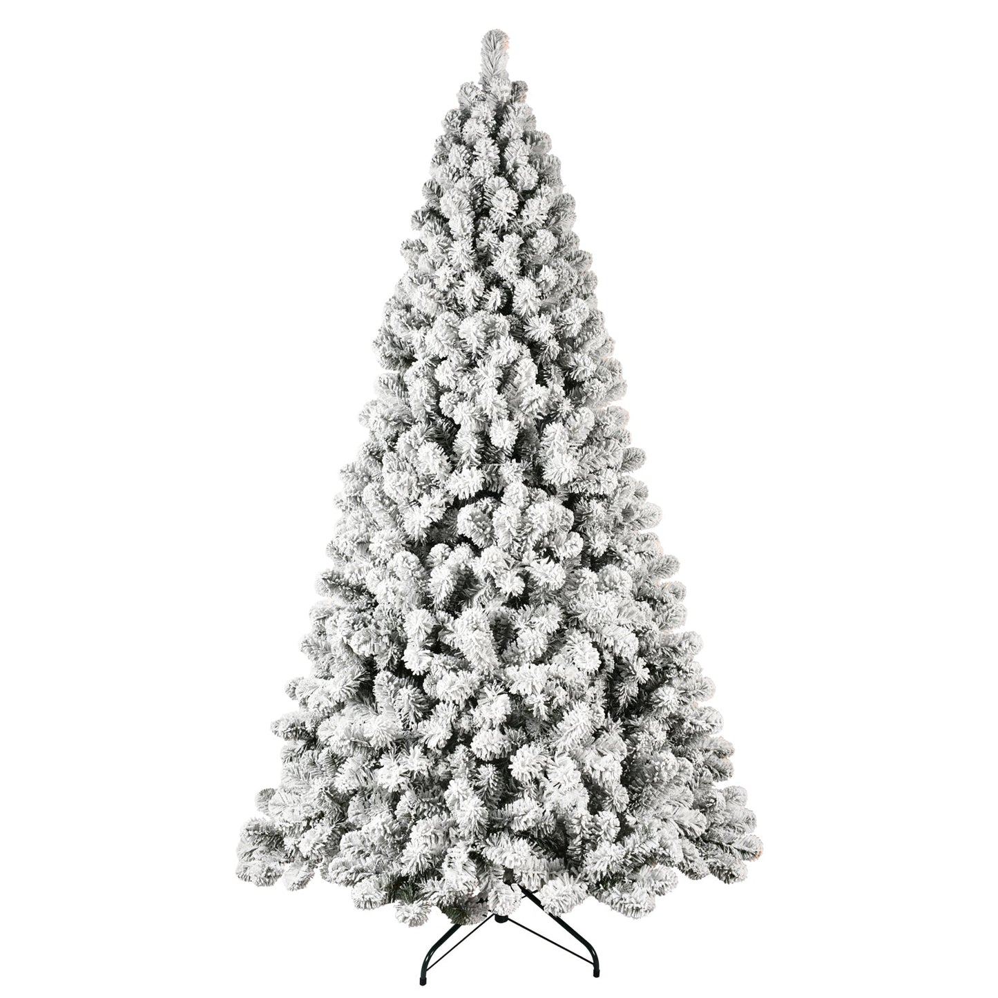 9-Foot Pre-Lit Snow-Flocked Christmas Tree