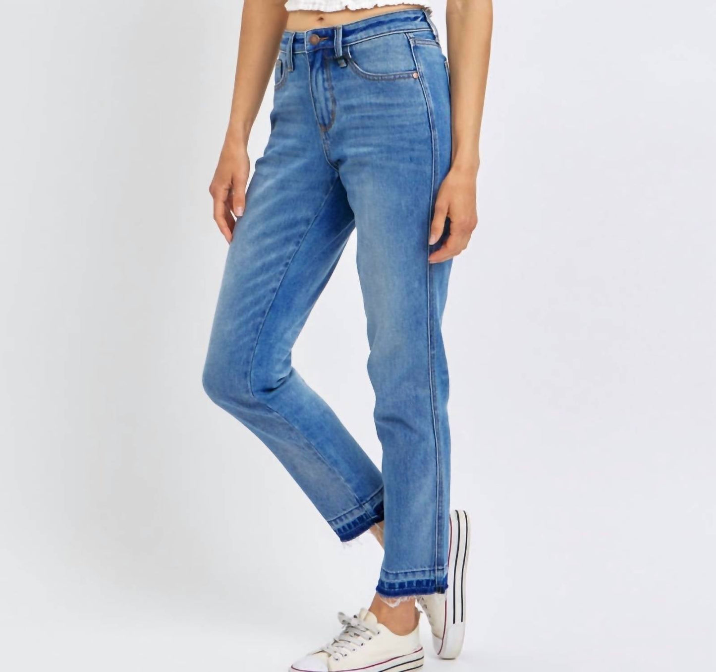 Judy Blue - Rigid Magic Release Hem Boyfriend Jeans