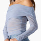 Steve Madden - Viktoria Off-the-Shoulder Mesh Top