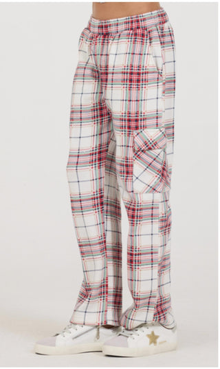 Vintage Havana - Plaid Cargo Lounge Pant
