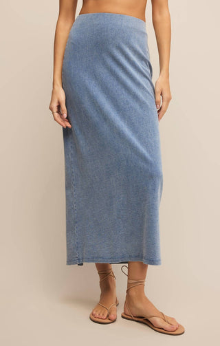 Z Supply - Women's Gail Jersey Denim Midi Skirt - Plus