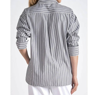 Elan - Long Sleeve Smock Top With Wristband Shirt