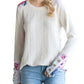 7Th Ray - Cable Knit Button Long Sleeve Top
