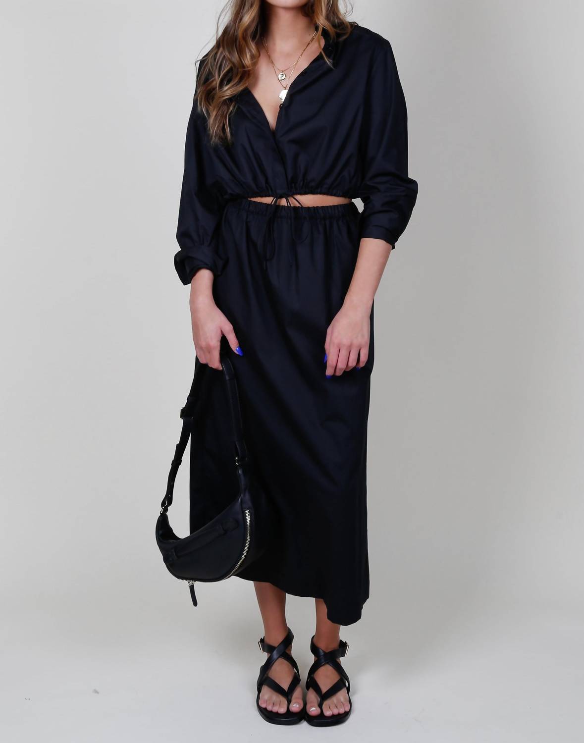 Enza Costa - Cotton Drawcord Shirt