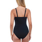 Profile By Gottex - F-Cup Scoop Neck Shirred One Piece Swimsuit