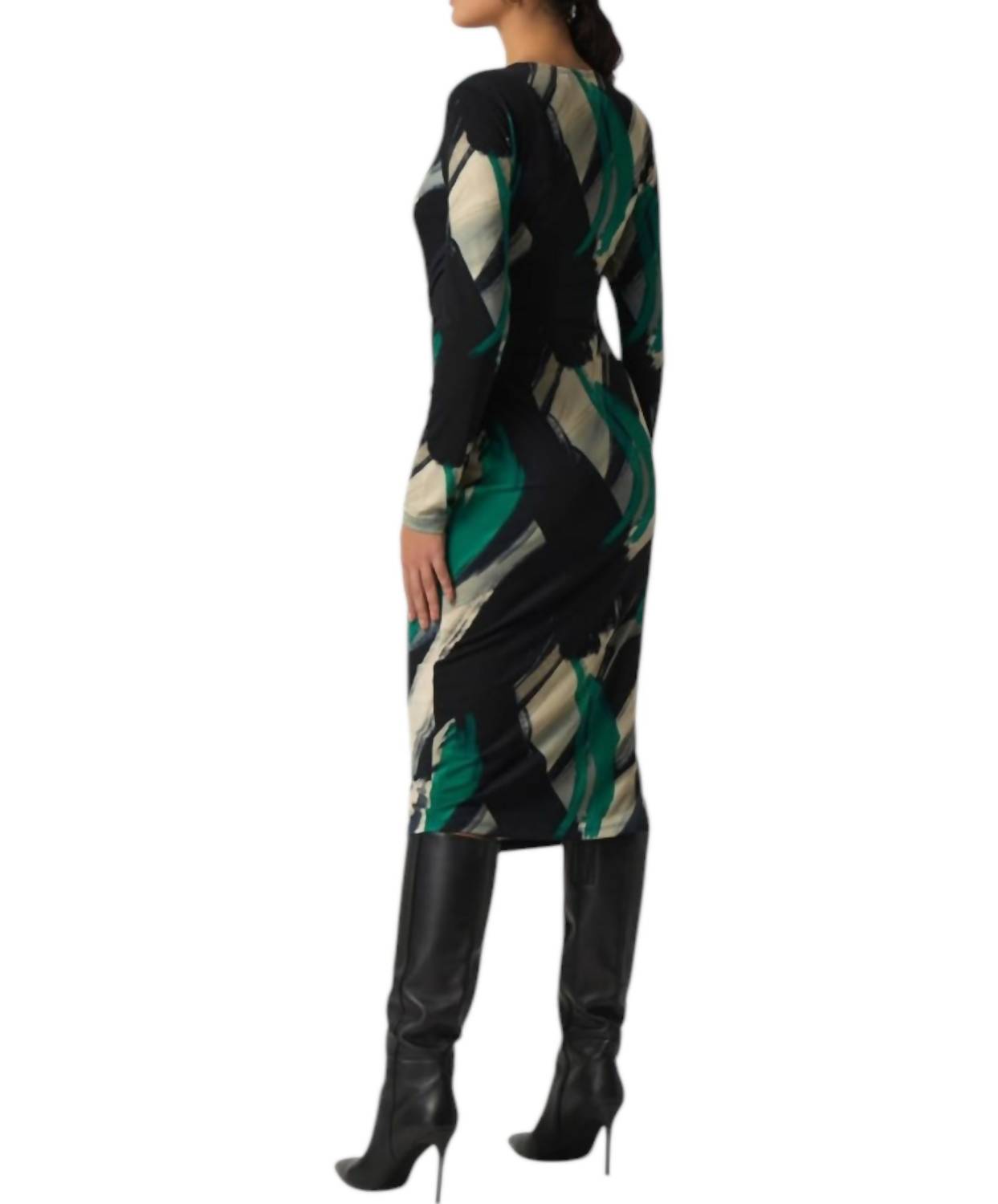 Joseph Ribkoff - Abstract Print Wrap Dress