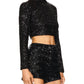Frame - Cropped Sequin Top