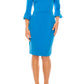 Ivy & Blu - Trumpet Sleeve Knee-length Sheath Dress