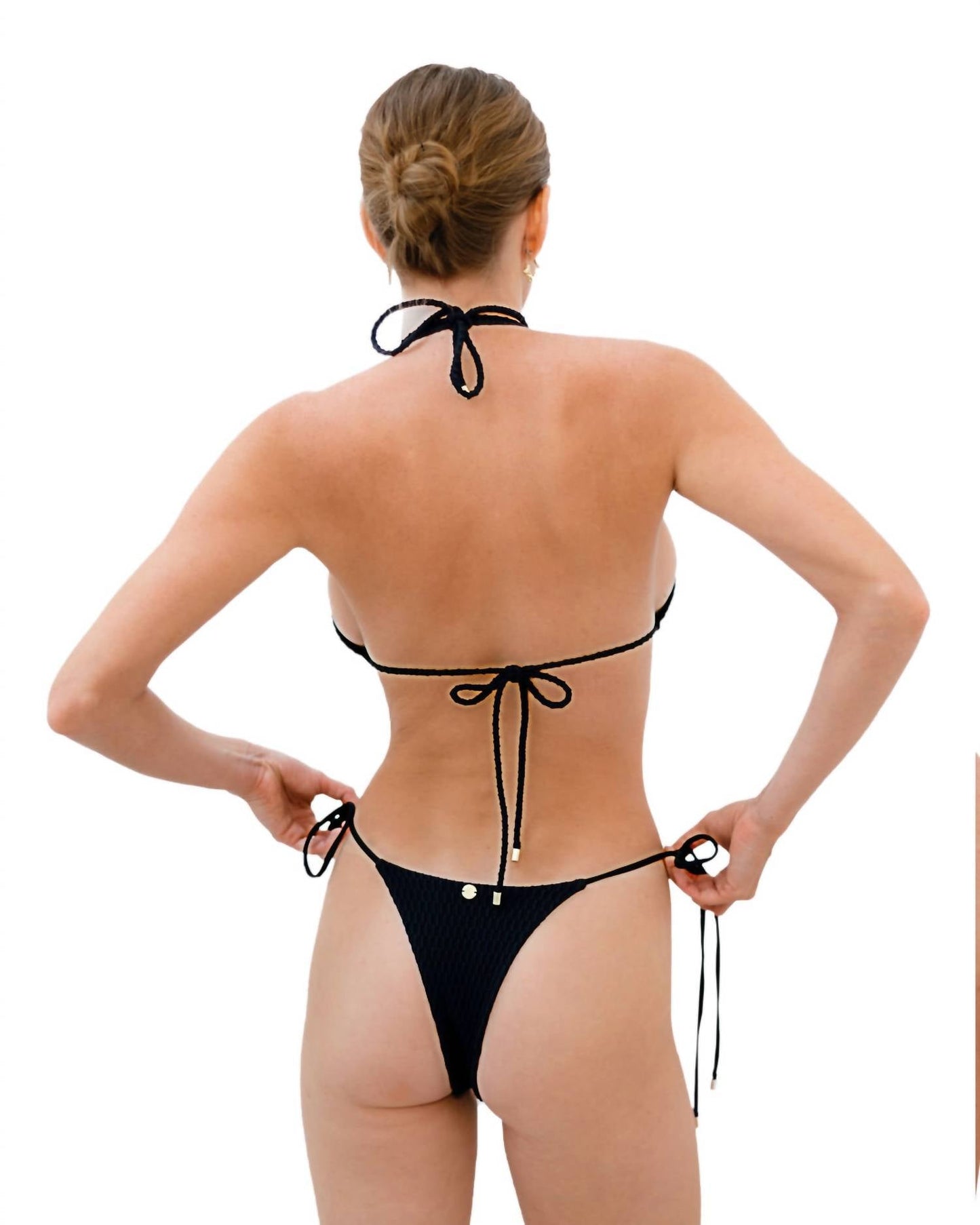 Gigizara - Shadow Horizon Bikini Top Textured Black Elegance