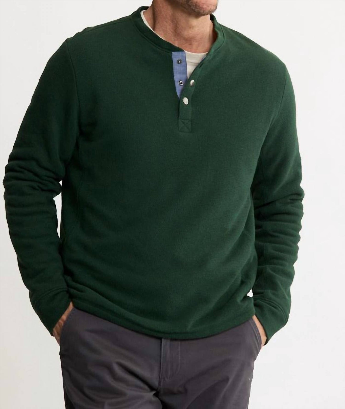 Jachs New York - Union Sherpa Lined Recycled Jacquard Henley Sweater