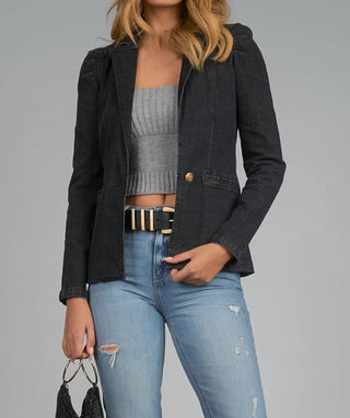 Elan - PUFF SLEEVE BLAZER JACKET