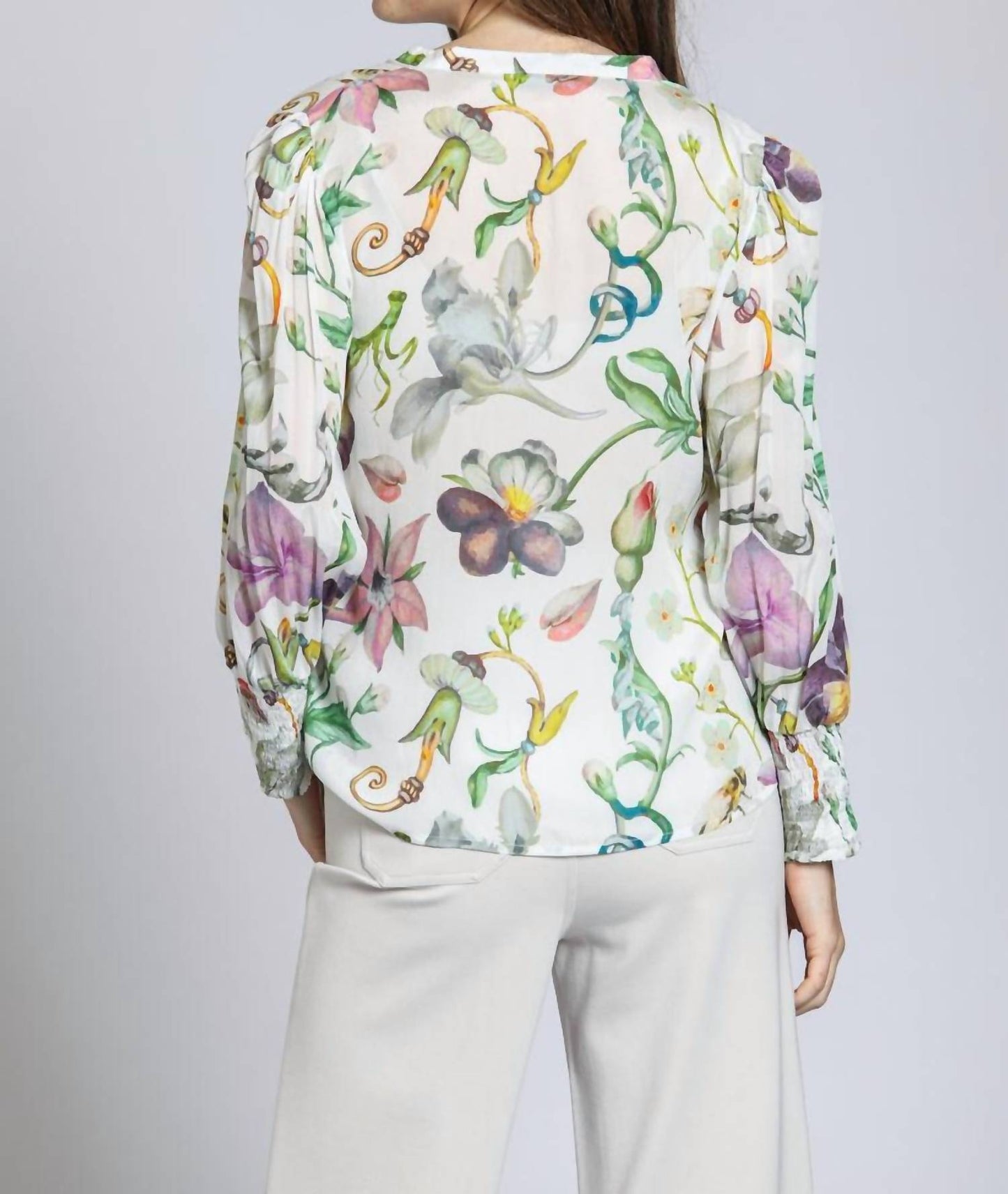 Apny - Women's Split Neck Blouse