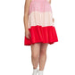Entro - Color Block Tiered Dress - Plus