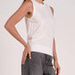 Elan - Distressed Edge Sleeveless Knit Tank Top