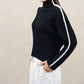 27 Miles Malibu - Marullo Stitch Cashmere Mock Neck Sweater