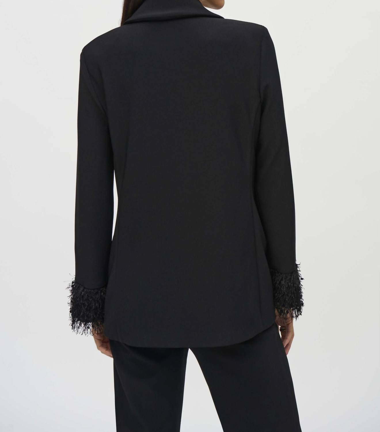 Joseph Ribkoff - Fringe Cuffs Blazer