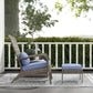 Wicker Adirondack Chair with Ottoman