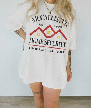 Wknder - Women's Mccallister Home Security Oversized Graphic Top