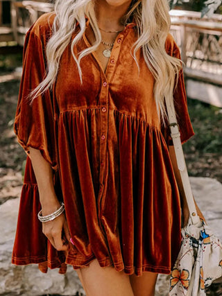 La Society - Velvet Babydoll Tunic