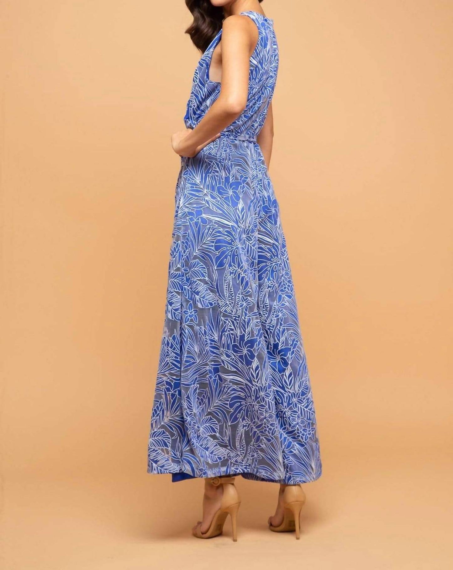 Eva Franco - Sunny V-Neck Palazzo Pant Jumpsuit