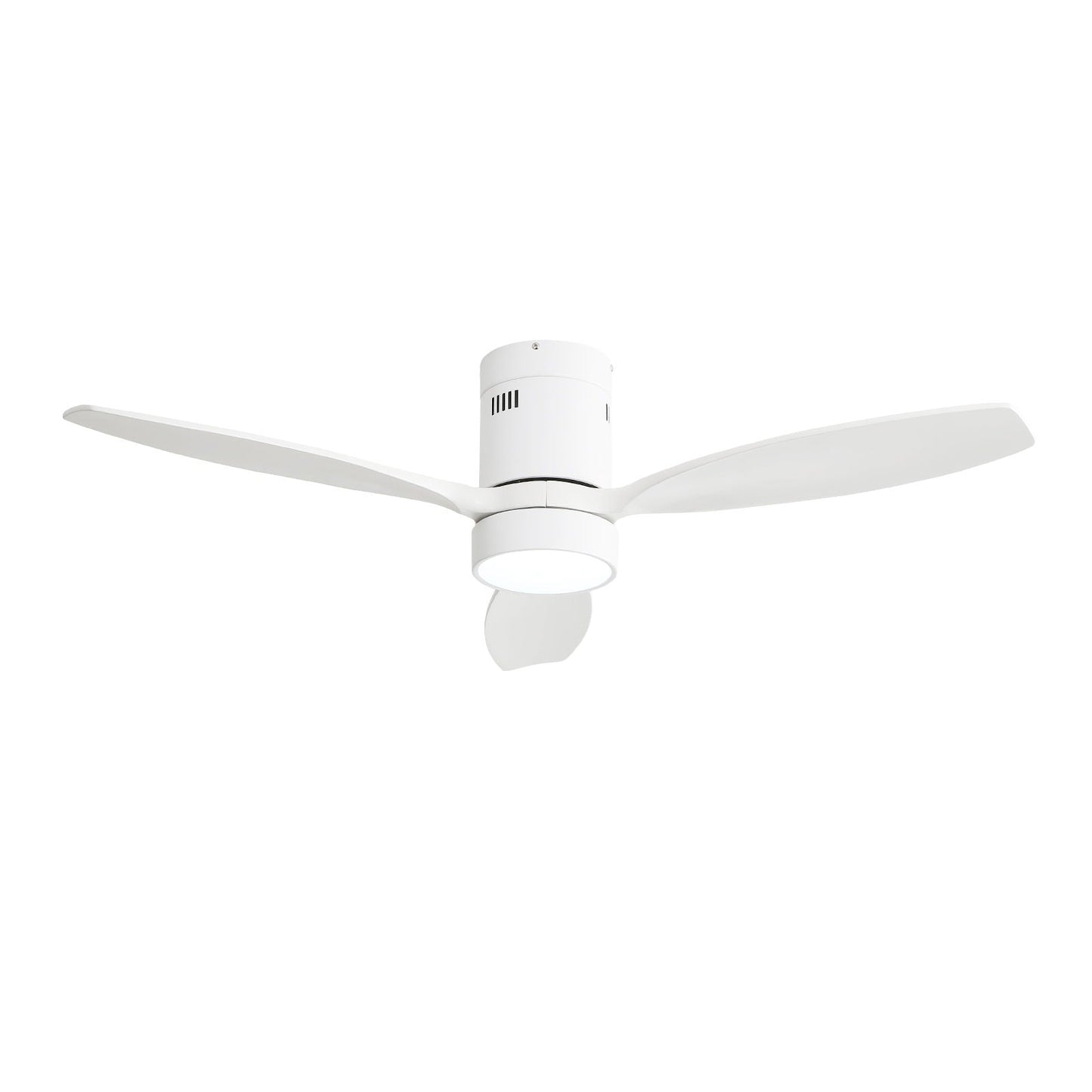 Indoor/Outdoor Ceiling Fan with Reversible DC Motor, LED Light - White