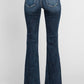 Petra153 - Mid Rise Classic Bootcut With Fringed Hem Jeans