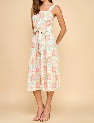 Tcec - Darling Moment Floral Button Down Midi Dress