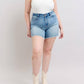 Judy Blue - High Waist Western Embroidery Detail Cut Off Denim Short