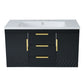 Wall Mounted Bathroom Vanity With Sink and Floating Storage Cabinet