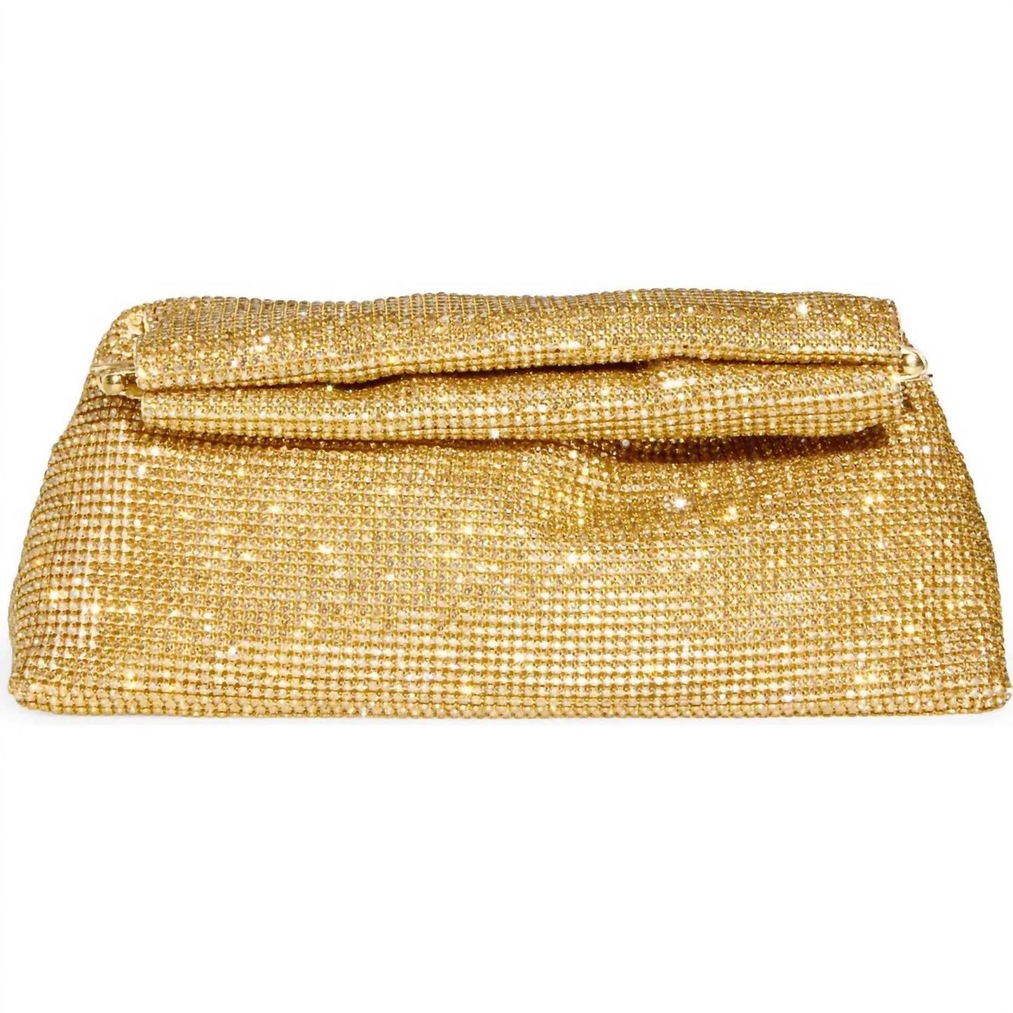Steve Madden - Akila Crystal Mesh Foldover Clutch