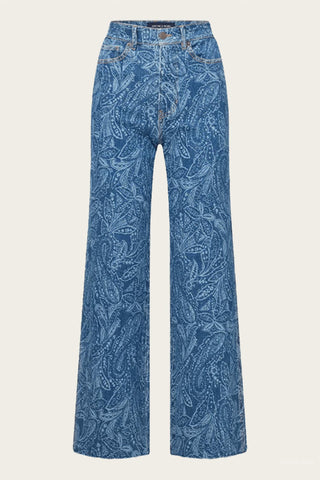 Veronica Beard - Taylor Paisley Printed Wide-leg Jean