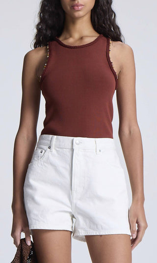 A.L.C. - Nelly Beaded Knit Tank Top